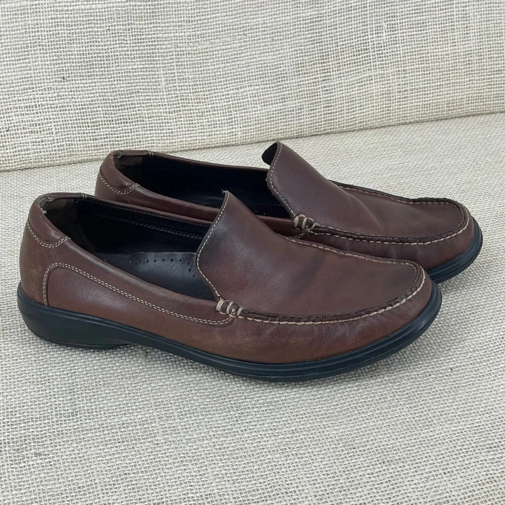Cole‎ Haan Grant Escape Mens Brown Leather Loafers Drivers Shoes C11404 Size 10M